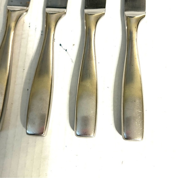 4 Piece Lot Yamazaki MEDIAN Stainless Butter / Dinner Knives - Picture 2 of 7